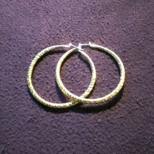 Gold Twisted Hoop Earrings - Women Jewelry